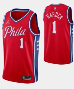 Regata NBA Philadelphia 76ers Nike Authentic Harden 1 - Vermelha