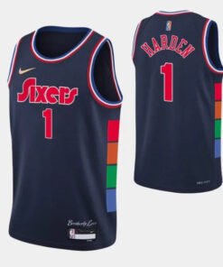Regata NBA Philadelphia 76ers Nike Authentic Harden 1 - Azul Marinho